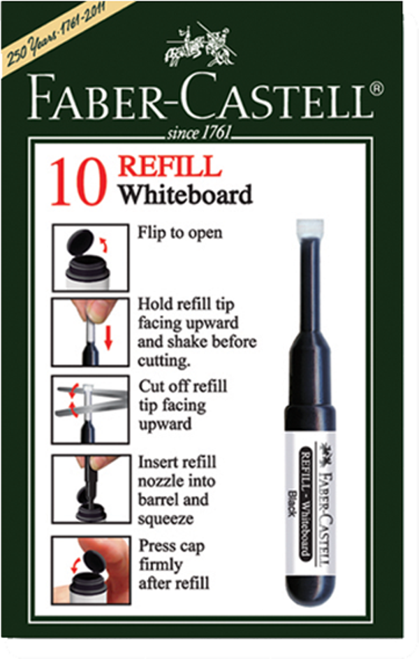 Faber-Castell W-20 Tahta Kalem Mürekkebi Siyah 10 Lu 5050254399000 (1 Paket 10 Adet) - Image 1
