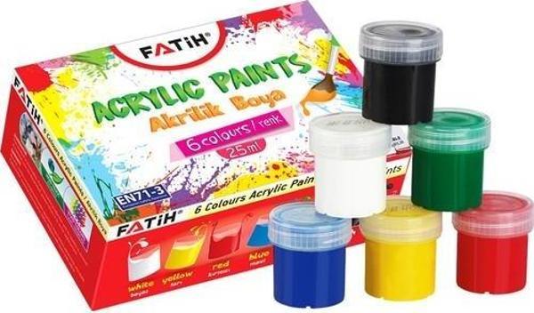 Fatih Akrilik Boya 25 Ml 6 Li Takım Karışık Fa55500Ab6 - Image 1