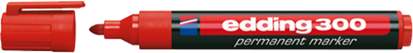 Edding E-300 Kırmızı Permanent Markör Kalemi 10 Lu Ed30002 (1 Paket 10 Adet) - Image 1