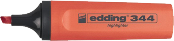 Edding E-344 Fosforlu Kalem Kırmızı 10 Lu Ed34402 (1 Paket 10 Adet) - Image 1