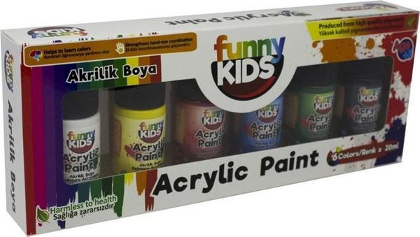 Funny Kids Akrilik Boya 20 Ml 6 Lı Set 06-1900 - Image 1