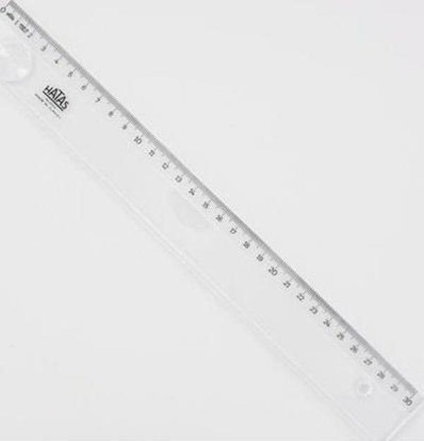 Hatas Mercekli Plastik Cetvel 30 Cm Büro Tipi 0161 - Image 1