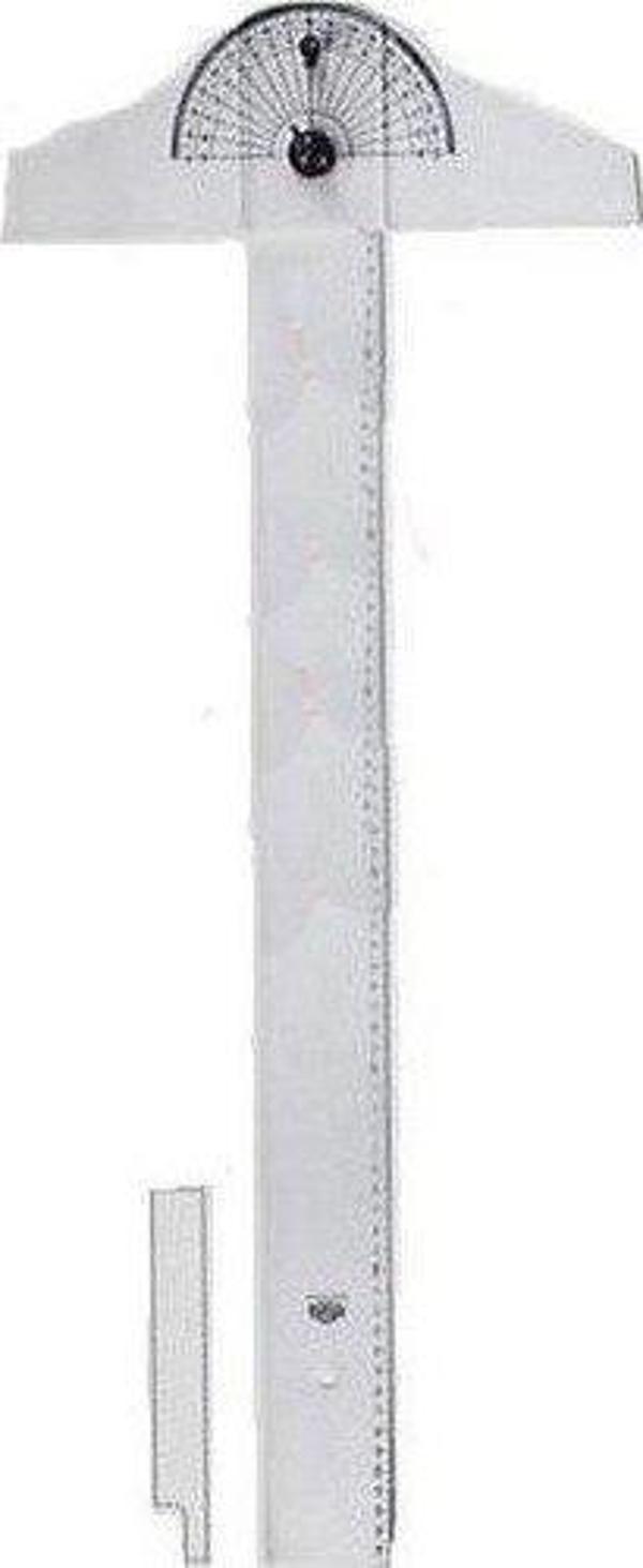 Hatas Oynar Başlı T-Cetvel 65 Cm İnce Bizole Şeffaf 1170 - Image 1