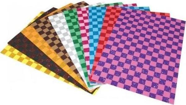Lino Simli Eva Kare Desenli 20X30 Cm 10 Renk 2 Mm 10 Lu (1 Paket 10 Adet) - Image 1