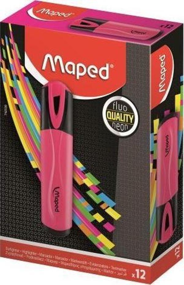 Maped Fosforlu Kalem Mono Pembe 12 Li 742536 (1 Paket 12 Adet) - Image 1