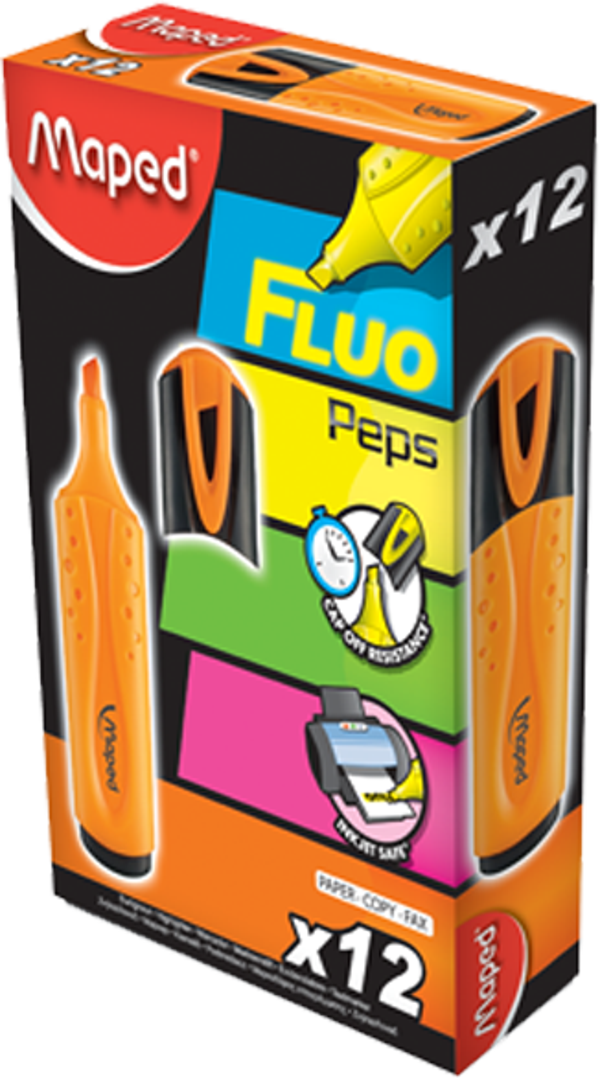 Maped Fosforlu Kalem Mono Turuncu 12 Li 742535 (1 Paket 12 Adet) - Image 1