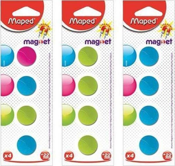 Maped Mıknatıs Standart 22 Mm 4 Lü Asorti 052200 - Image 1