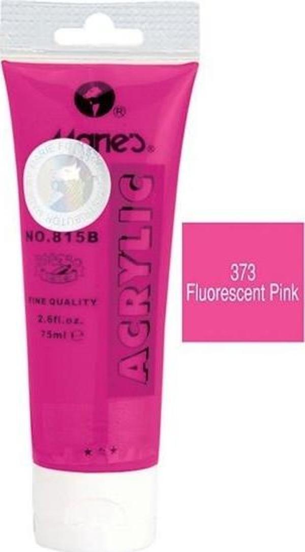 Maries Akrilik Boya 75 Ml Fluorescent Pink 815-373 MRMAR0178 (1 Adet) - Image 1
