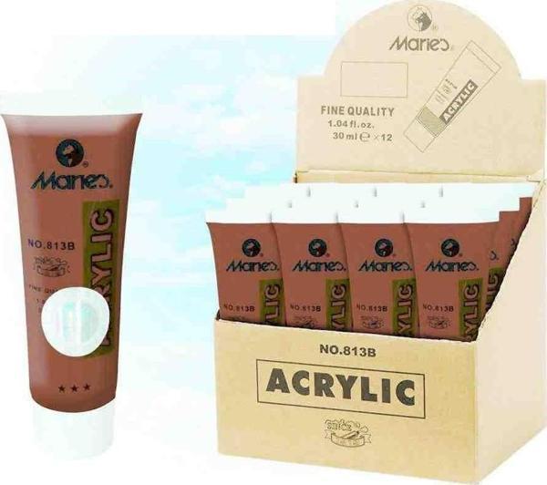 Maries Akrilik Boya Durnt Sienna 30 Ml. 12 Li 684 813B (1 Paket 12 Adet) - Image 1