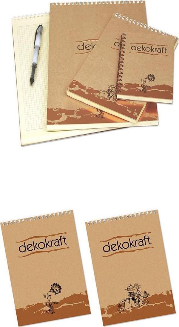 Keskin Bloknot A-4 100 Yaprak Kareli Dekokraft Spiralli 144002-99 - Image 1