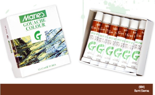 Maries Guaj Boya Burnt Sienna 12 Ml. 684 Mrmar0195 12 Li (1 Paket 12 Adet) - Image 1