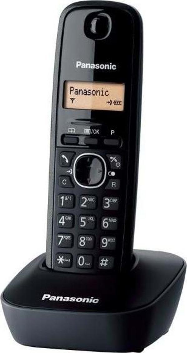 Panasonic Siyah Telsiz Dect Telefon 50 Rehber Kx-Tg1611 - Image 1