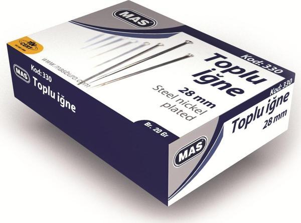 Mas 330 Nikel Toplu İğne 28 Mm 20 Gr (36 Paket) - Image 1
