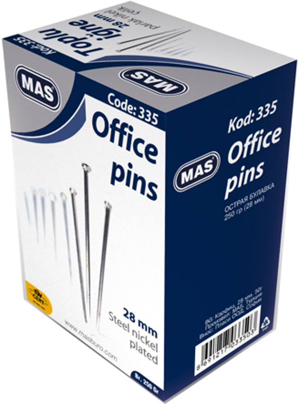Mas 335 Nikel Toplu İğne 28 Mm 250 Gr - Image 1