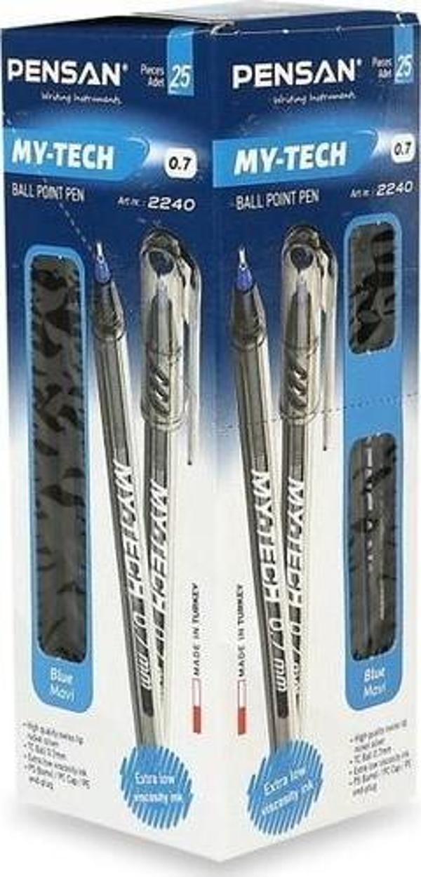 Pensan 2240 My-Tech Tükenmez Kalem Mavi 25 Li (1 Paket 25 Adet) - Image 1