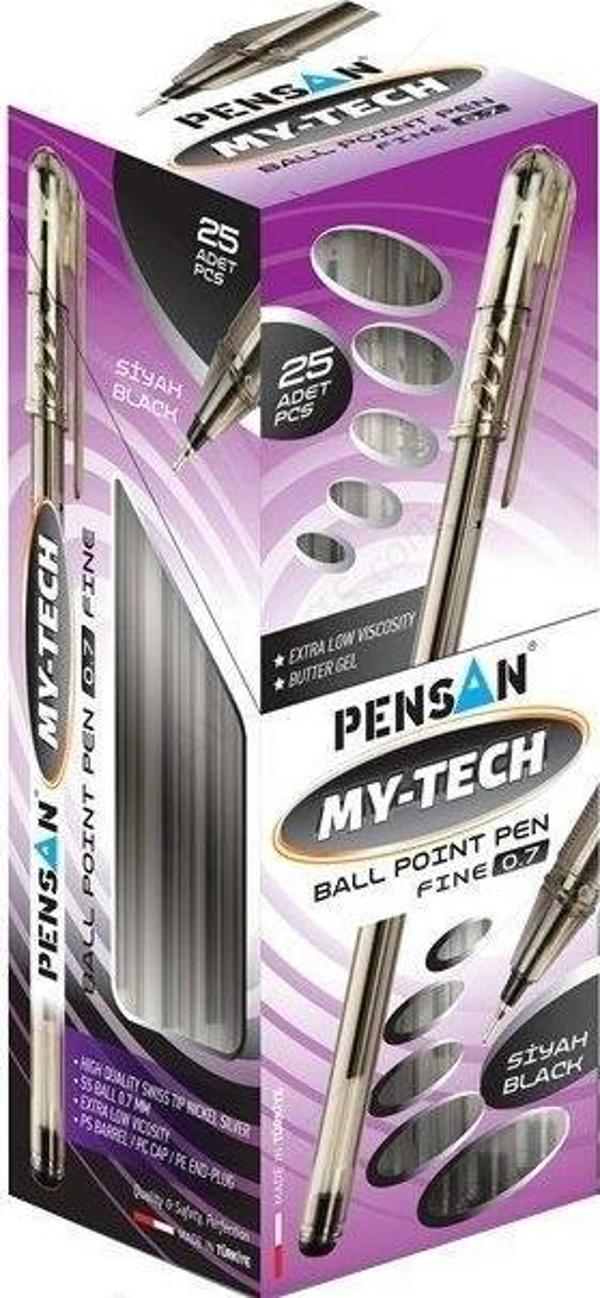 Pensan 2240 My-Tech Tükenmez Kalem Siyah 25 Li (1 Paket 25 Adet) - Image 1