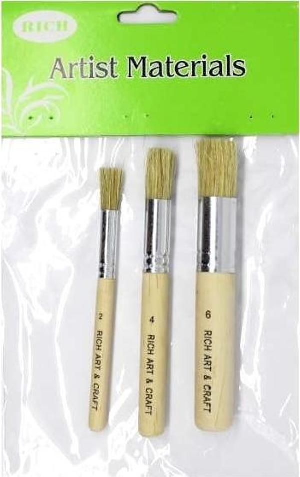 Rich Fırça Stencil 3 Lü Set 2-4-6 - Image 1