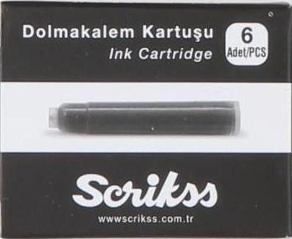 Scrikss Dolma Kalem Kartuşu 6 Lı Siyah M000Saffd0602A (1 Paket 6 Adet) - Image 1