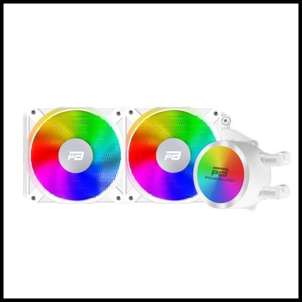 Powerboost Noble 240w, 240mm, Rainbow, 2 Fanlı, (lga1700/am4/am5) Uyumlu, Cpu Sıvı Soğutma (beyaz) - Image 1