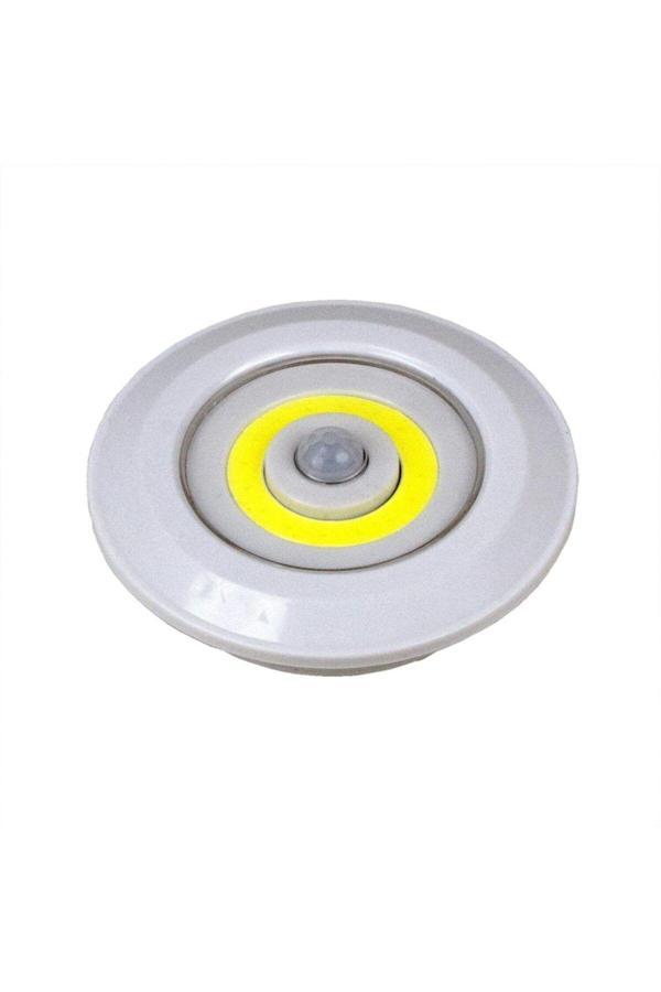 Hobimtek Ht-143 Aplik Hareket Sensörlü Karanlıkta Yanan Cob Ledli 3M Bantlı Pilli Kablosuz Lamba - Image 1