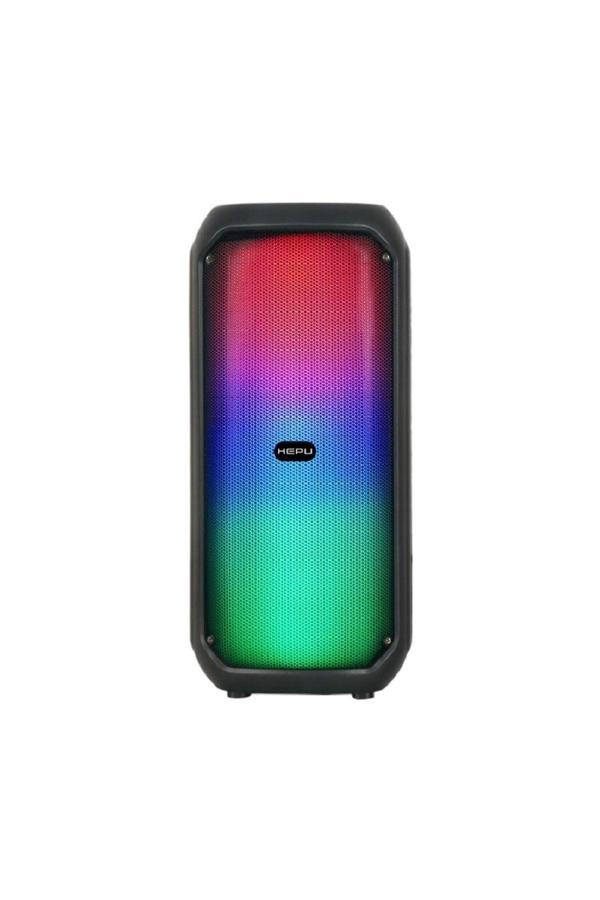 Hobimtek Ht-959 Taşınabilir Şarjlı Bluetooth Hoparlör 4 İnç Çift Bass Rgb Işıklı Usb/Bt/Tf Tws Ses Sistemi - Image 1