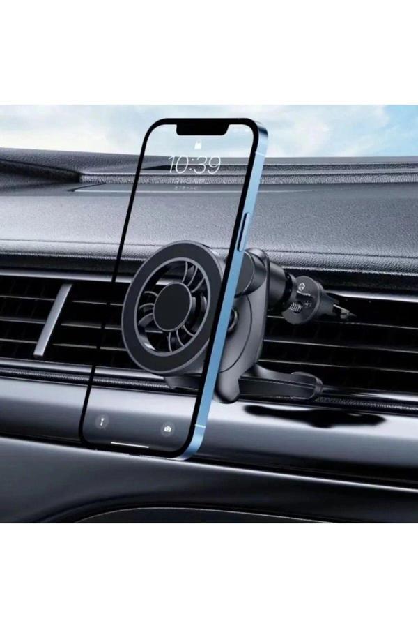 Hobimtek Ht-A35 Araç İçi Cep Telefonu Tutucu Manyetik Tutucu Magsafe Ayarlanabilir Mıknatıslı Metal Tutucu - Image 1