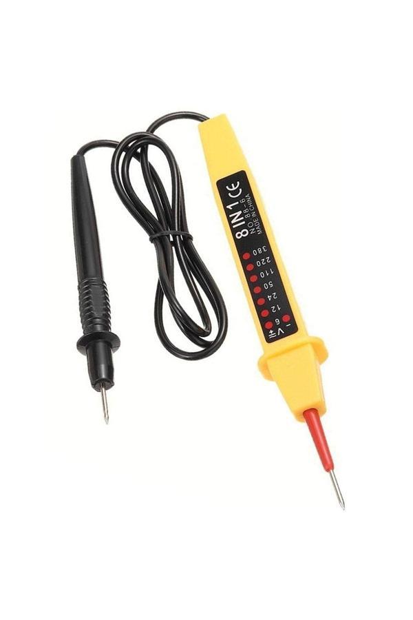 Hobimtek Kablo Faz Voltaj Dedektörü Kontrol Kalemi Ölçüm Aleti 8 In 1 Kaçak Kontrol - Image 1