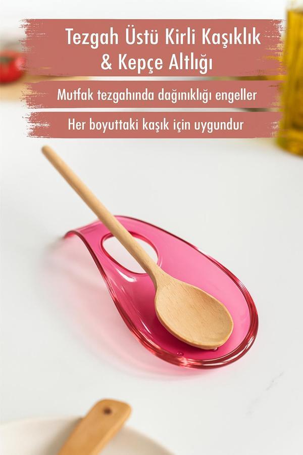 Akrilik Mürdüm Tezgah Üstü Kirli Kaşıklık & Kepçe Altlığı - Image 1
