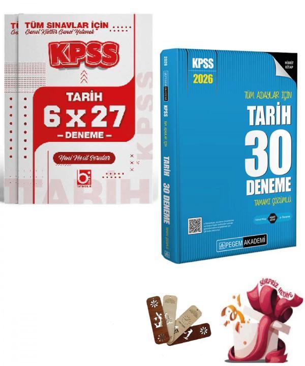 2026 KPSS Tüm Adaylar İçin Tarih 30 + 6 Deneme Seti 2 Kitap Pegem ve Bigelio Yayıncılık - Bi bigelio - Image 1