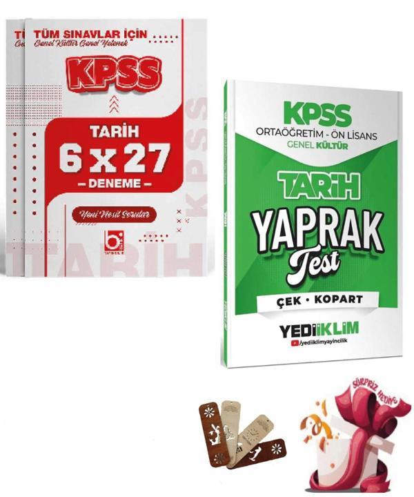 2026 KPSS Lise Ortaöğretim Ön Lisans Tarih Yaprak Test ve Deneme Seti Yediiklim ve Bigelio Yayıncılı - Bi bigelio - Image 1