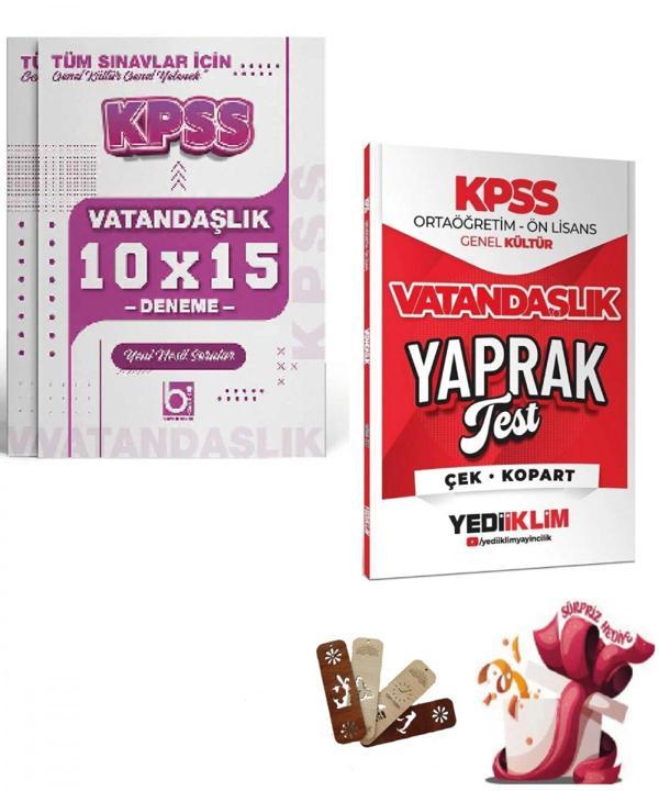 2026 KPSS Lise Ortaöğretim Ön Lisans Vatandaşlık Yaprak Test ve Deneme Seti Yediiklim ve Bigelio Yay - Bi bigelio - Image 1