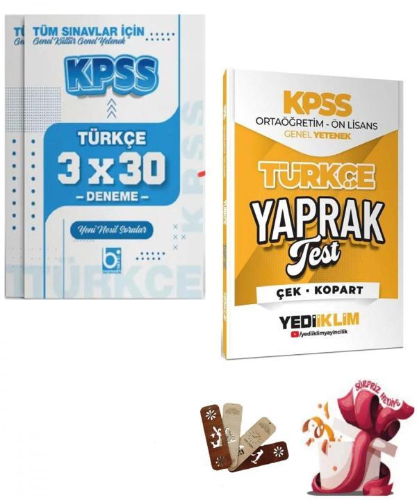 2026 KPSS Lise Ortaöğretim Ön Lisans Türkçe Yaprak Test ve Deneme Seti Yediiklim ve Bigelio Yayıncıl - Bi bigelio - Image 1