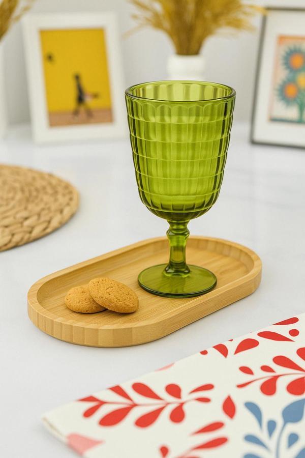 Allegra Koyu Yeşil 6’lı Kadeh Bardak Seti 750 ml Akrilik Malzeme - Cam Değildir Kırılmaya Dayanıklı - Image 1
