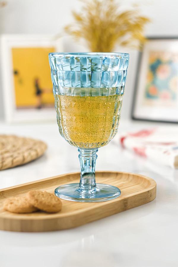 Allegra Aquamarin 6’lı Kadeh Bardak Seti 750 ml Akrilik Malzeme - Cam Değildir Kırılmaya Dayanıklı - Image 1