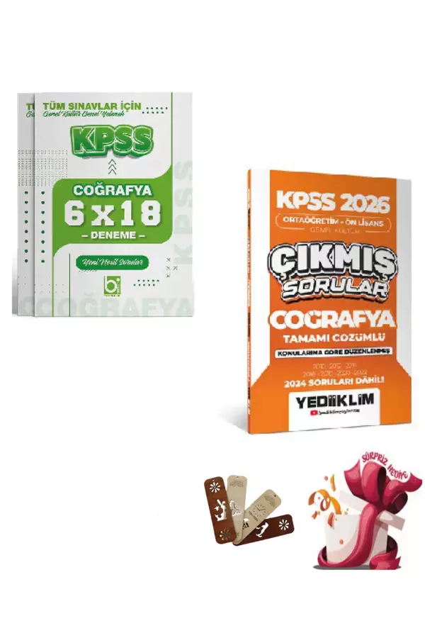 2026 KPSS GYGK Ortaöğretim Önlisans Coğrafya Çıkmış Sorular ve Deneme Seti Bigelio ve Yediiklim Yayı - Bi bigelio - Image 1