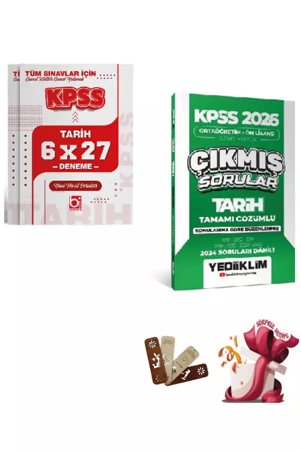 2026 KPSS GYGK Ortaöğretim Önlisans Tarih Çıkmış Sorular ve Deneme Seti Bigelio ve Yediiklim Yayıncı - Bi bigelio - Image 1
