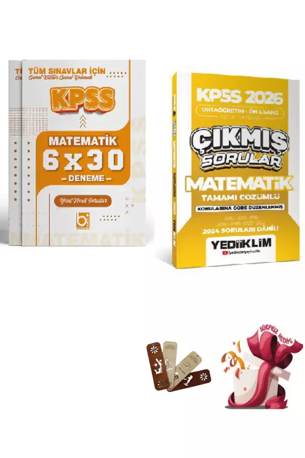 2026 KPSS GYGK Ortaöğretim Önlisans Matematik Çıkmış Sorular ve Deneme Seti Bigelio ve Yediiklim Yay - Bi bigelio - Image 1