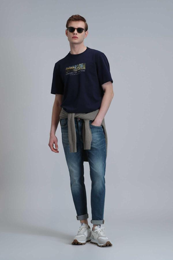 Joy Smart Jean Erkek Pantolon Slim Fit Mavi - Image 1