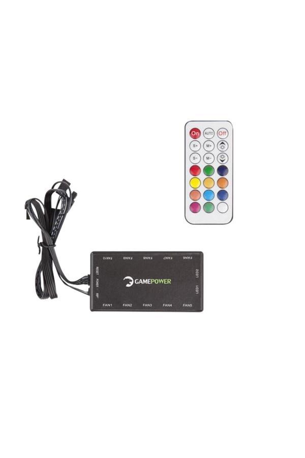 Gamepower 6 Pin Rgb Kontrolcü Ve Kumanda Seti Tüm 6 Pin Fanlar Ile Uyumludur - Image 1
