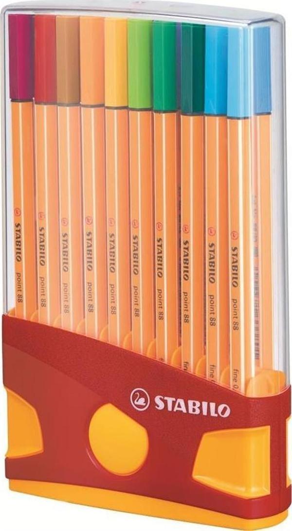 Stabilo İnce Uçlu Keçeli Kalem 88 Point 0.4 MM Karışık Renk 20 Lİ Colorparade 8820-03 - Image 1