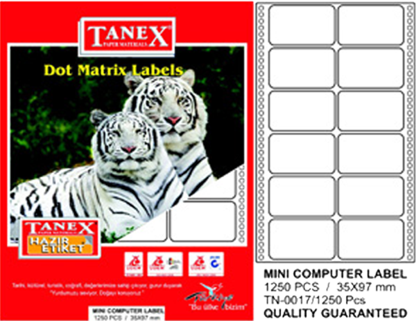 Tanex Printer Etiketi 35X97 Mm 2 Li Tn001710 - Image 1