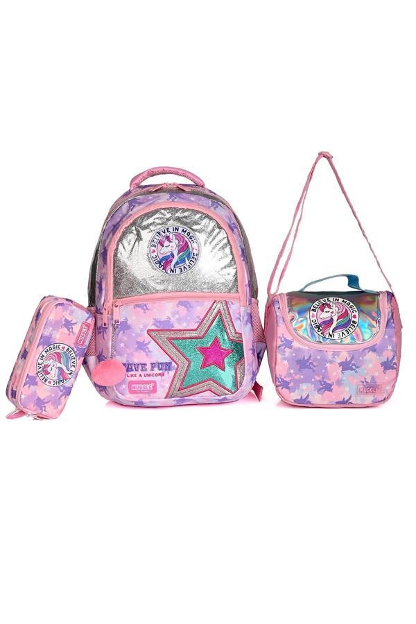 9029 Stars Okul Sırt Çantası 3'Lü Set - Image 1