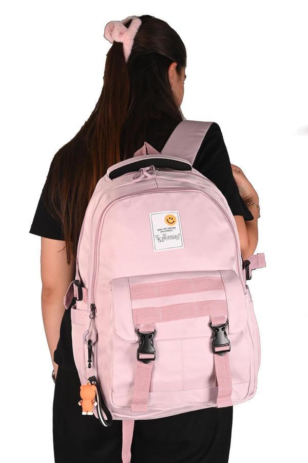 Young 51555 Geniş Hacimli Terletmeyen Sırt Destekli Okul Sırt Çantası Pembe - Image 1