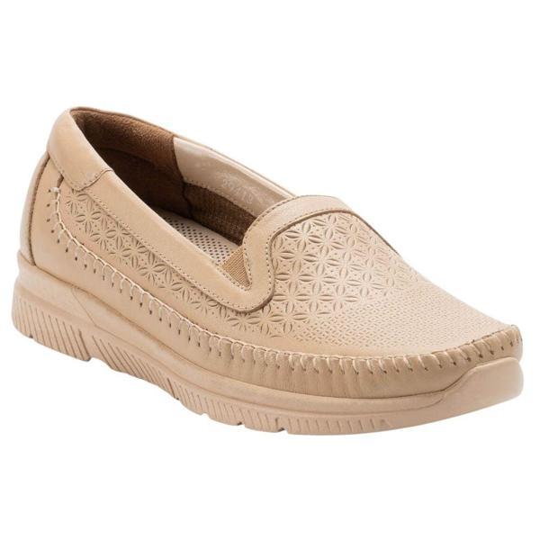 Forelli 29413 Eterna-G Açık Vizon Kadın Comfort Deri Ayakkabı - Image 1