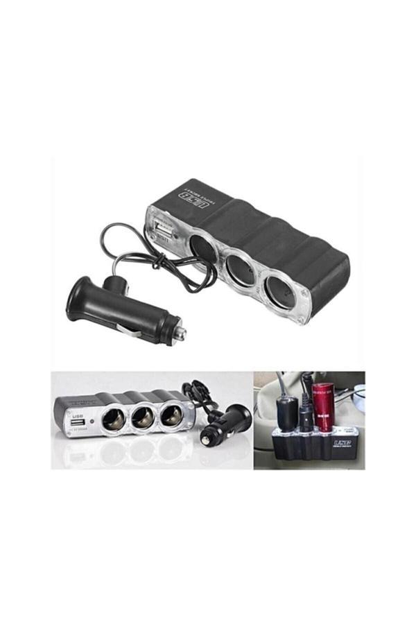 Wozlo Tiger Marketing Araba Araç Oto Çakmak Çoklayıcı Çoğaltıcı Soketi Usb Çakmaklık - Image 1