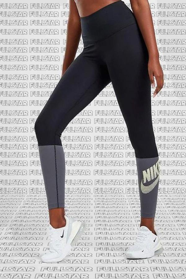 Nike One Training High Rise Leggings Yüksek Belli Toparlayıcı 2Cepli Siyah Tayt - Image 1