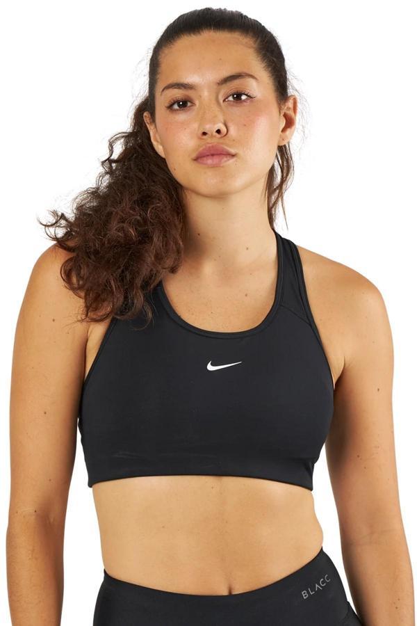 Nike Dri-Fit Swoosh Medium Support 1 Piece Pad Bra Kadın Orta Destekli Tek Parça Pedli Spor Sütyeni Siyah - Image 1