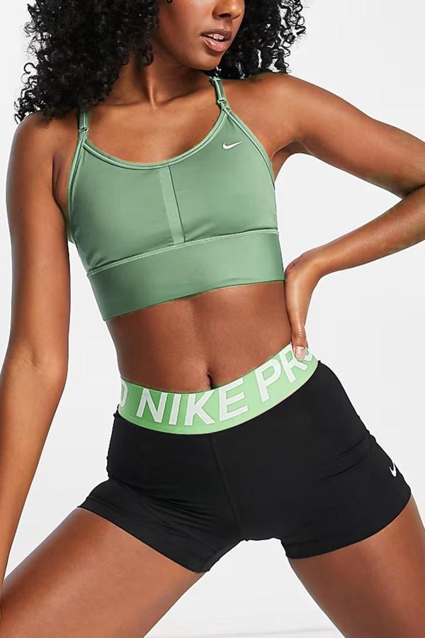 Nike Dri-Fit indy Light Support Longline Green Bra Sporcu Sütyeni Bra Yeşil - Image 1