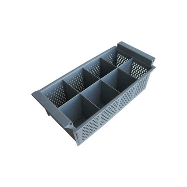 Tribeca CKB-8  Çatal kaşık Basketi-8 Bölmeli-Dik Tip-Gri - Image 1