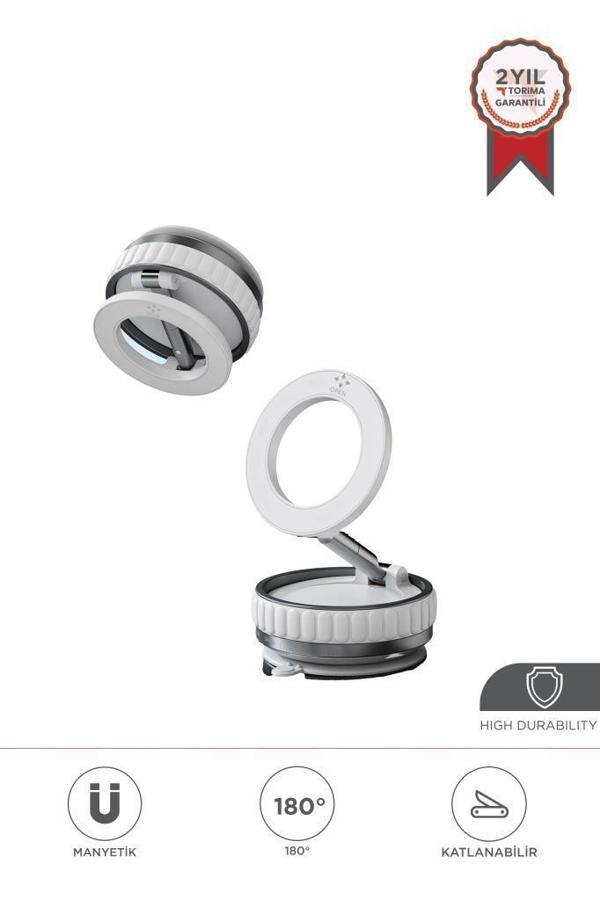 Torima JX-056 Beyaz Manyetik 180 Derece Dönebilen ve Katlanabilir Telefon Tutucu - Image 1